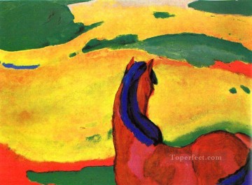 Horse Painting - Marc horse in a landscape Expressionist Expressionism Franz Marc